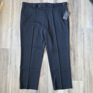 New NWT GS Gray Performance Flat Front Dress Pants Mens Plus Size 46x30